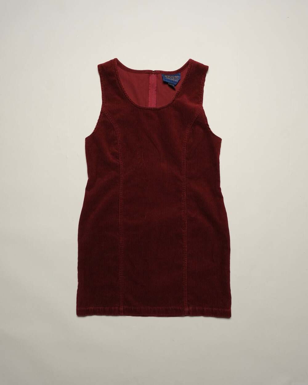 Vintage Abercrombie & Fitch Co. Maroon Corduroy Pinafore Mini Dress Size M